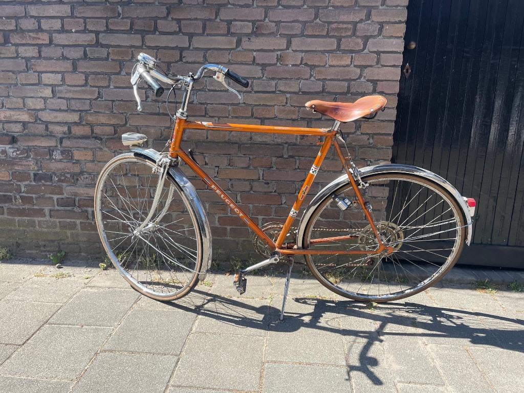Peugeot retro fiets eind jaren 70, Fietsen en Brommers, Fietsen | Racefietsen, Minder dan 10 versnellingen, Gebruikt, Staal, Velgrem