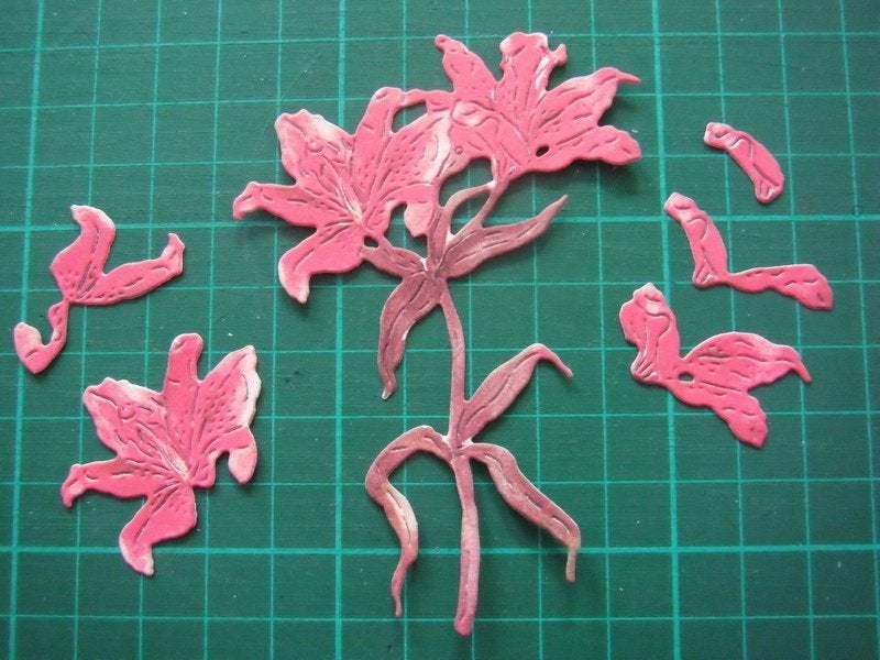 stansjes 3D lelie, Hobby en Vrije tijd, Kaarten | Zelf maken, Ophalen of Verzenden, Nieuw, Overige thema's, Overige typen