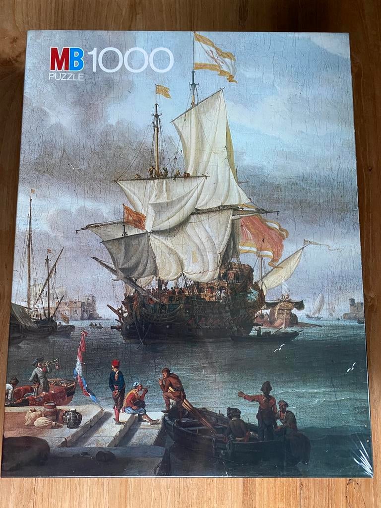 Mb puzzel: venetiaans pelgrimschip ( nieuw - 1000 stukjes), Hobby en Vrije tijd, Denksport en Puzzels, Ophalen of Verzenden, 500 t/m 1500 stukjes