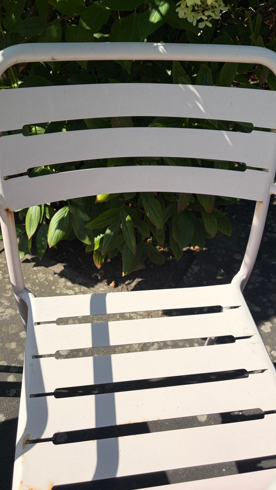 Super leuke terras stoeltjes, Ophalen, Gebruikt, Metaal, Stapelbaar