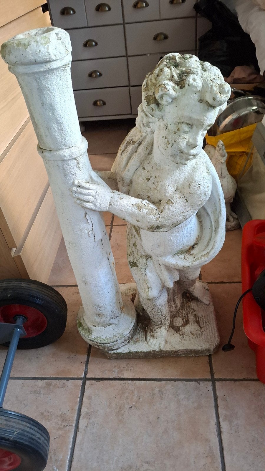 2 grote tuinornementen, Tuin en Terras, Tuinbeelden, Ophalen, Gebruikt