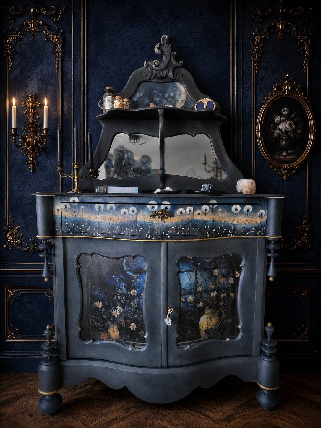 Biedemeier dressoir barok kast, Ophalen of Verzenden