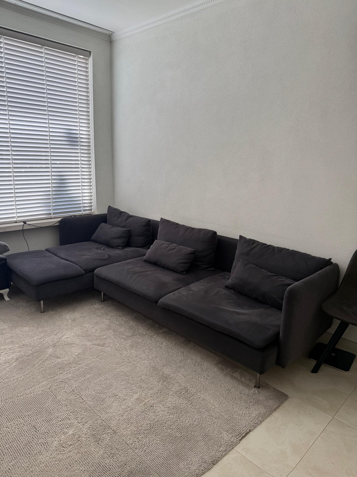 Ikea soderhamn lounge bank grijs, Huis en Inrichting, Banken | Bankstellen, Ophalen, 250 tot 300 cm, Gebruikt, 125 tot 150 cm