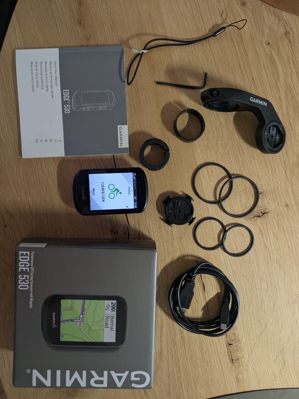 Garmin Edge 530 GPS Fietscomputer - top staat, Ophalen of Verzenden, Draadloos, Zo goed als nieuw