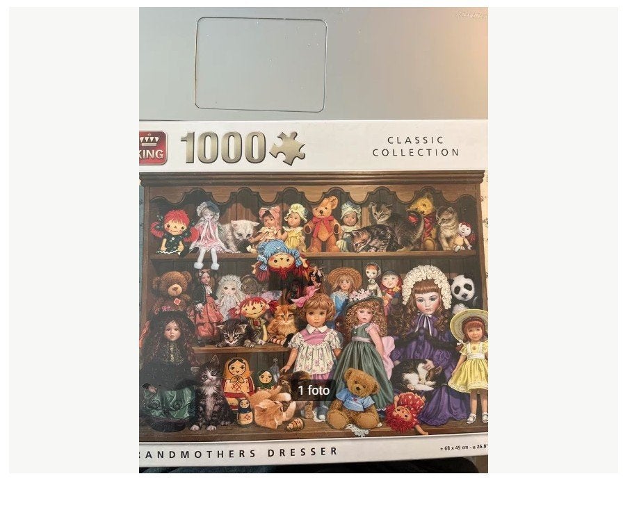King Puzzel: Grandmothers Dresser - 1000 stukjes, Ophalen of Verzenden, 500 t/m 1500 stukjes, Nieuw