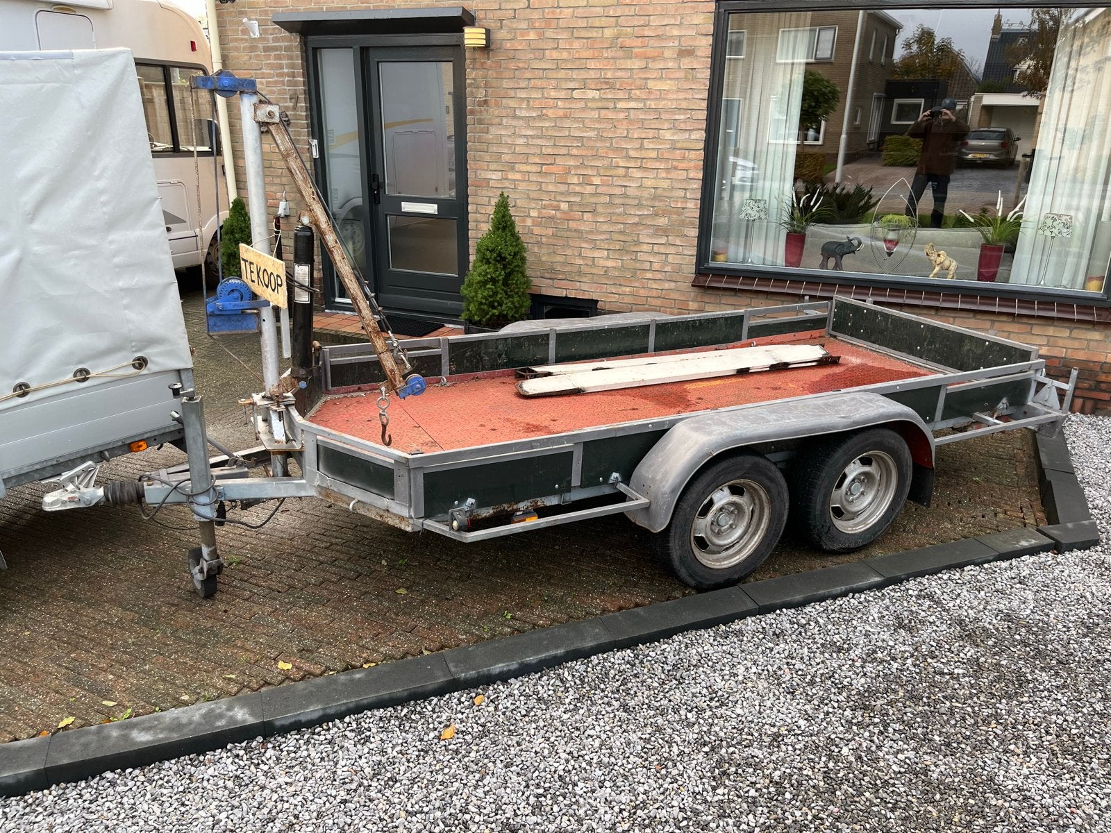 Huifaanhager. Assems en een tandemasser met kraantje, Ophalen of Verzenden, Gebruikt