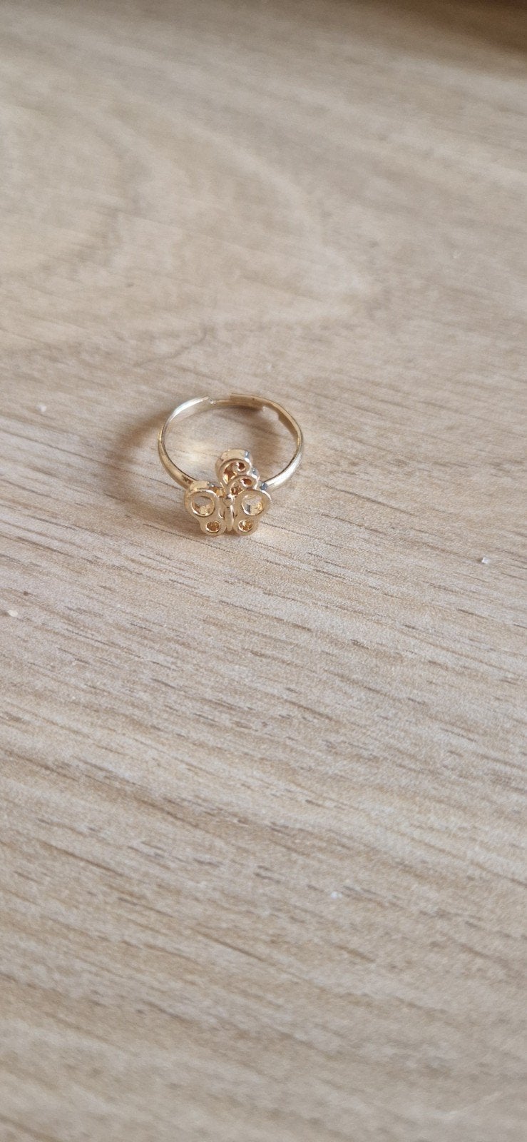 Gouden vlinder ring - Verstelbaar, Ophalen of Verzenden