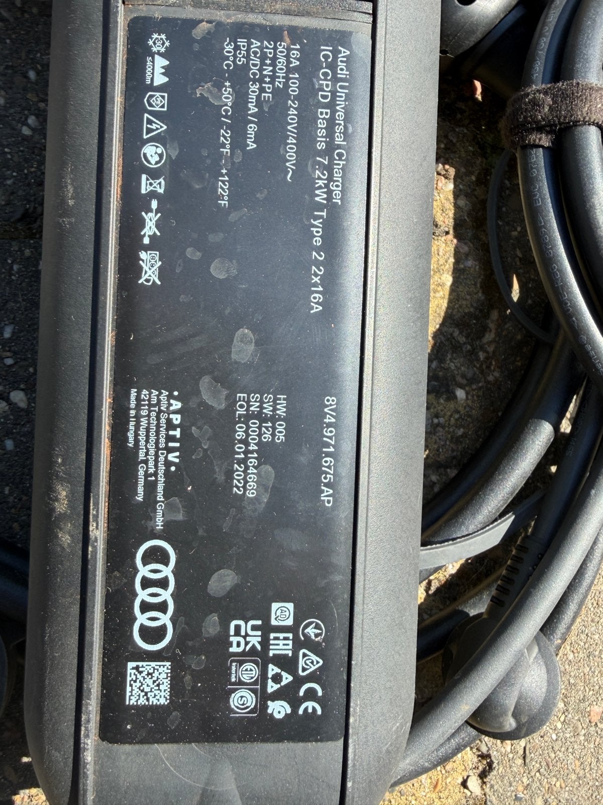 Audi Universal Charger 7.2kW Type 2 16A, Ophalen, Gebruikt, Audi