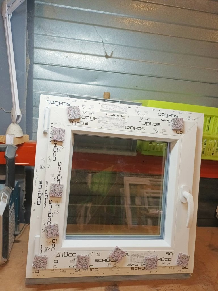 Kunststof Draaikiep kozijn  b60 x h60 cm Wit  -2394-, Niet ingevuld, Kunststof, Minder dan 75 cm, Raamkozijn