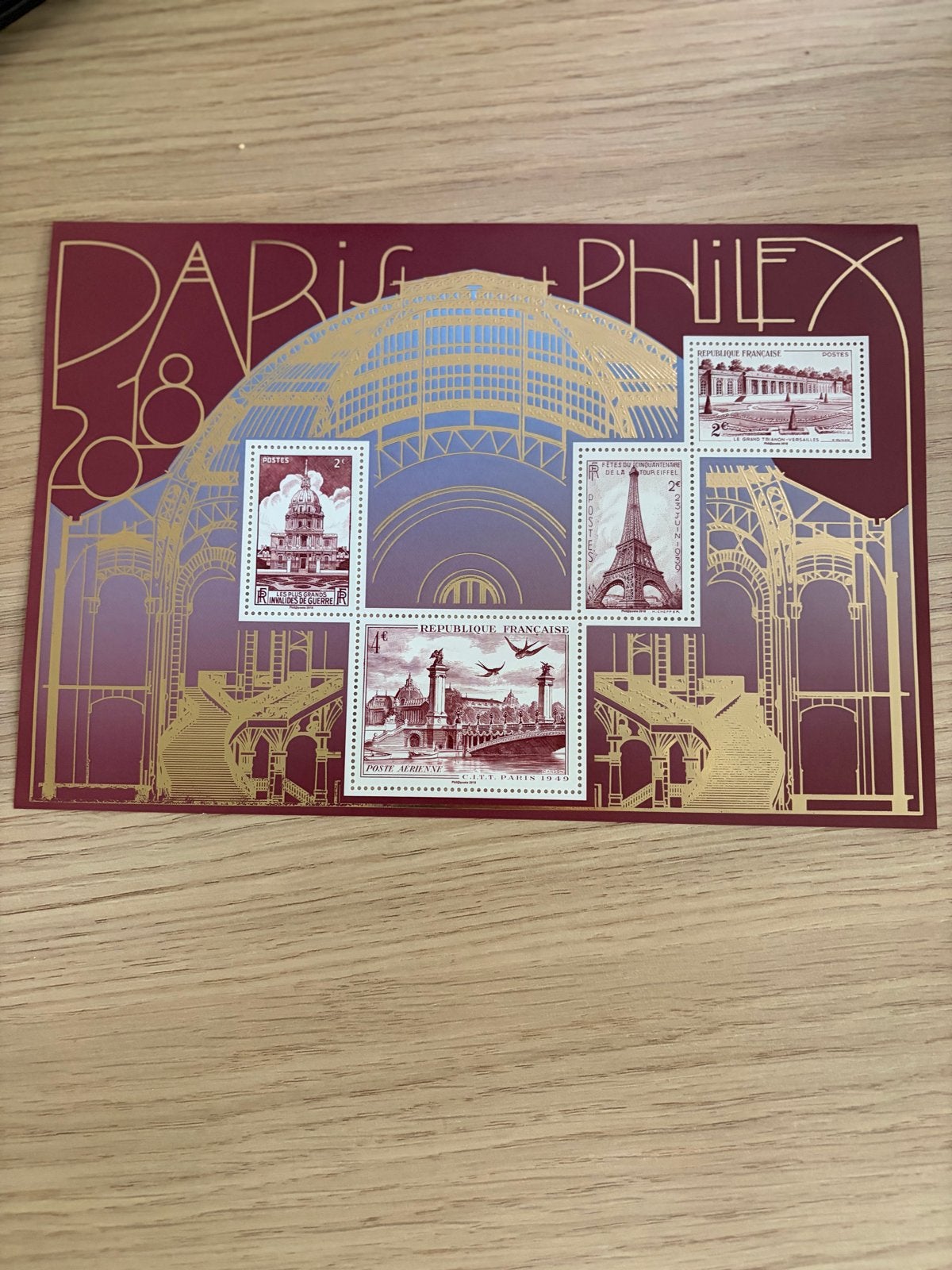 Parijs Philex 2018 - Postzegelvel met Franse monumenten, Ophalen of Verzenden