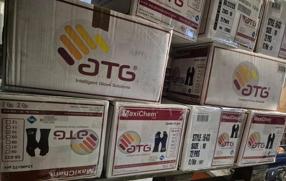 NIEUWE partij ATG Maxichem handschoenen 720 paar 10 dozen L, Ophalen, ATG, Heren, Nieuw