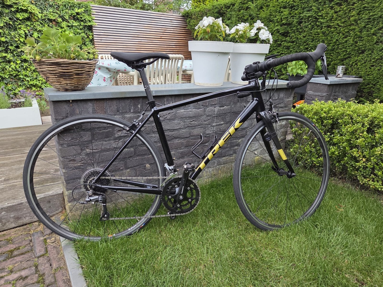 Trek racefiets, 54 cm, Shimano Claris, wielen,, 28 inch, Gebruikt, Aluminium, 15 tot 20 versnellingen