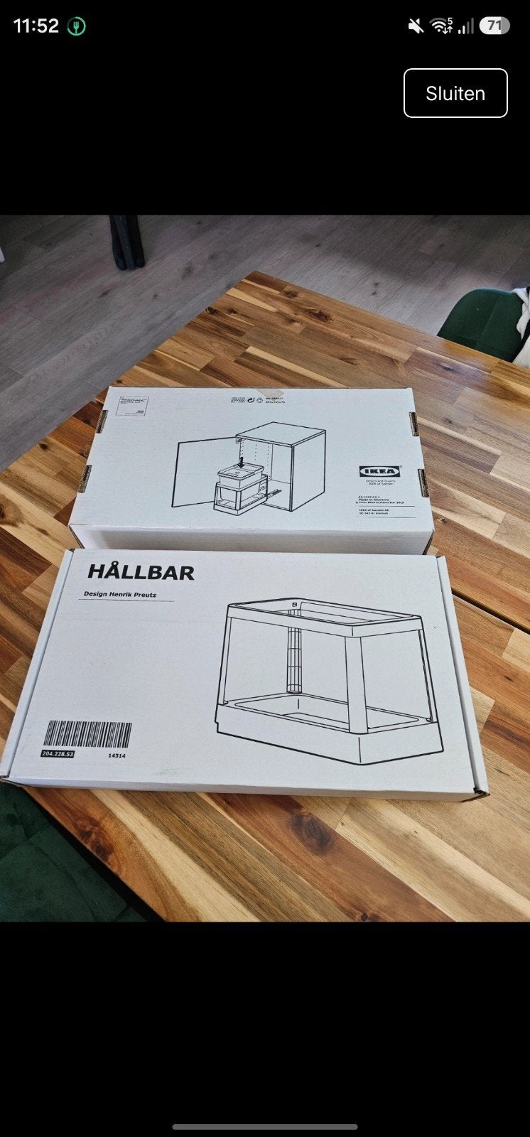 IKEA HÅLLBAR Afvalscheidingssysteem (nieuw in doos), Huis en Inrichting, Ophalen, Nieuw