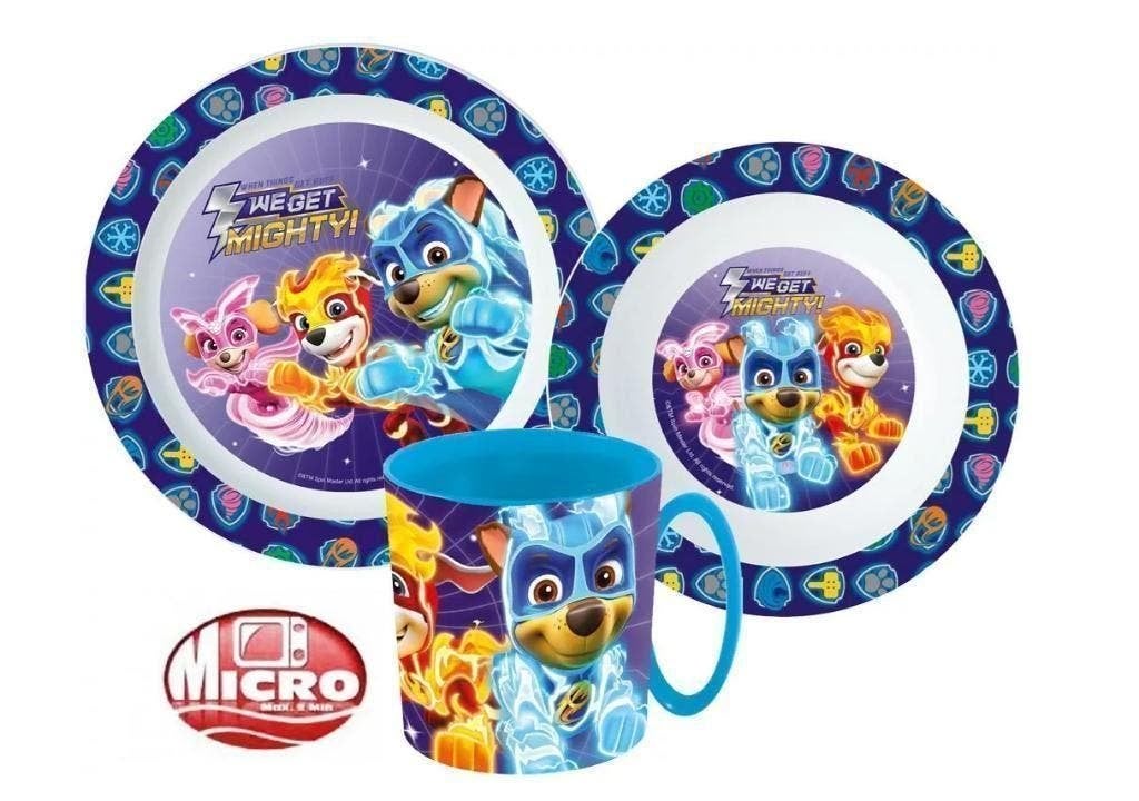 Paw Patrol Kinderservies met Mok - Magnetron - 3 Delig, Ophalen of Verzenden, Nieuw, Overige typen