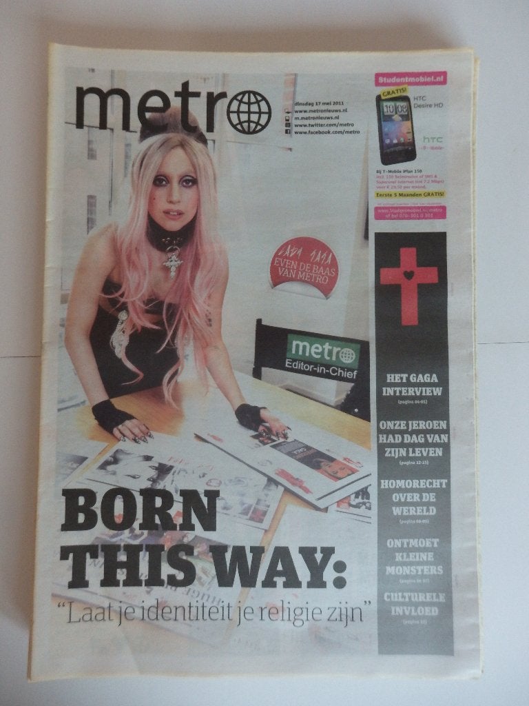 Lady Gaga - Metro krant 2011, Boeken, Ophalen of Verzenden, Nieuw, Krant