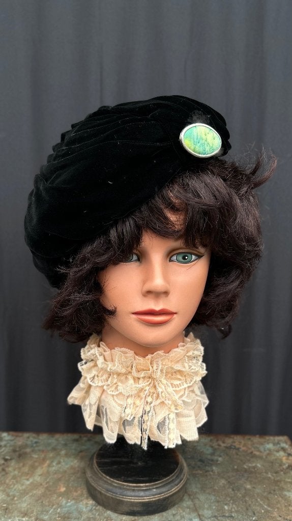 Vintage paspop hoofd op voet, vintage kraag, hoed speld,, Antiek en Kunst, Ophalen of Verzenden