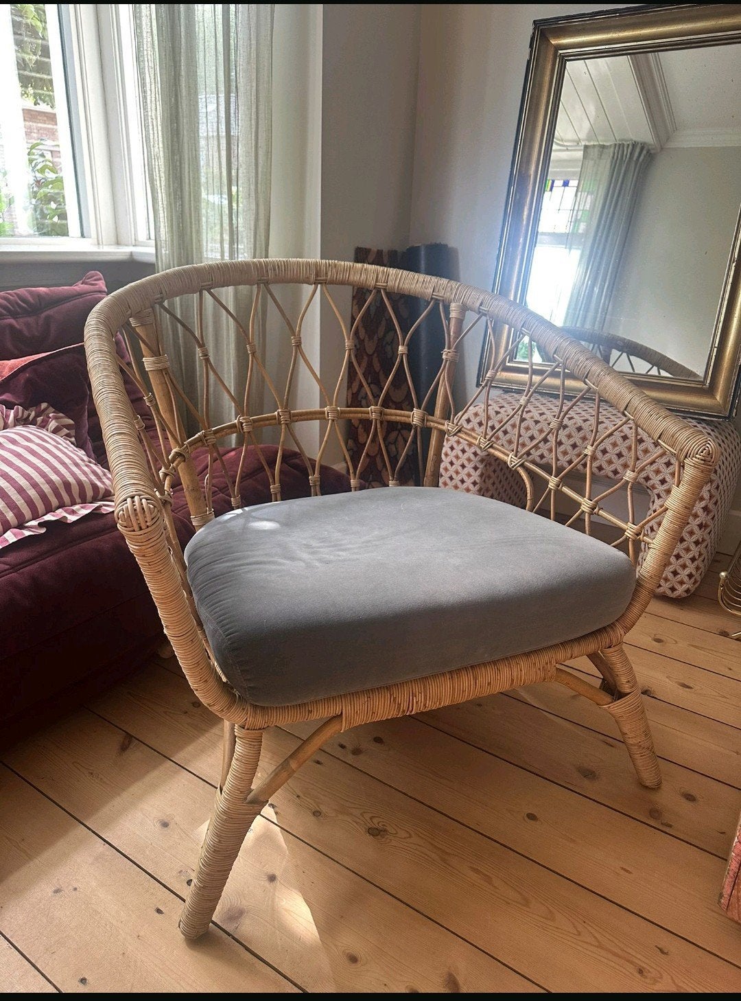 Rotan fauteuil, Ophalen, Zo goed als nieuw, 50 tot 75 cm, Rotan