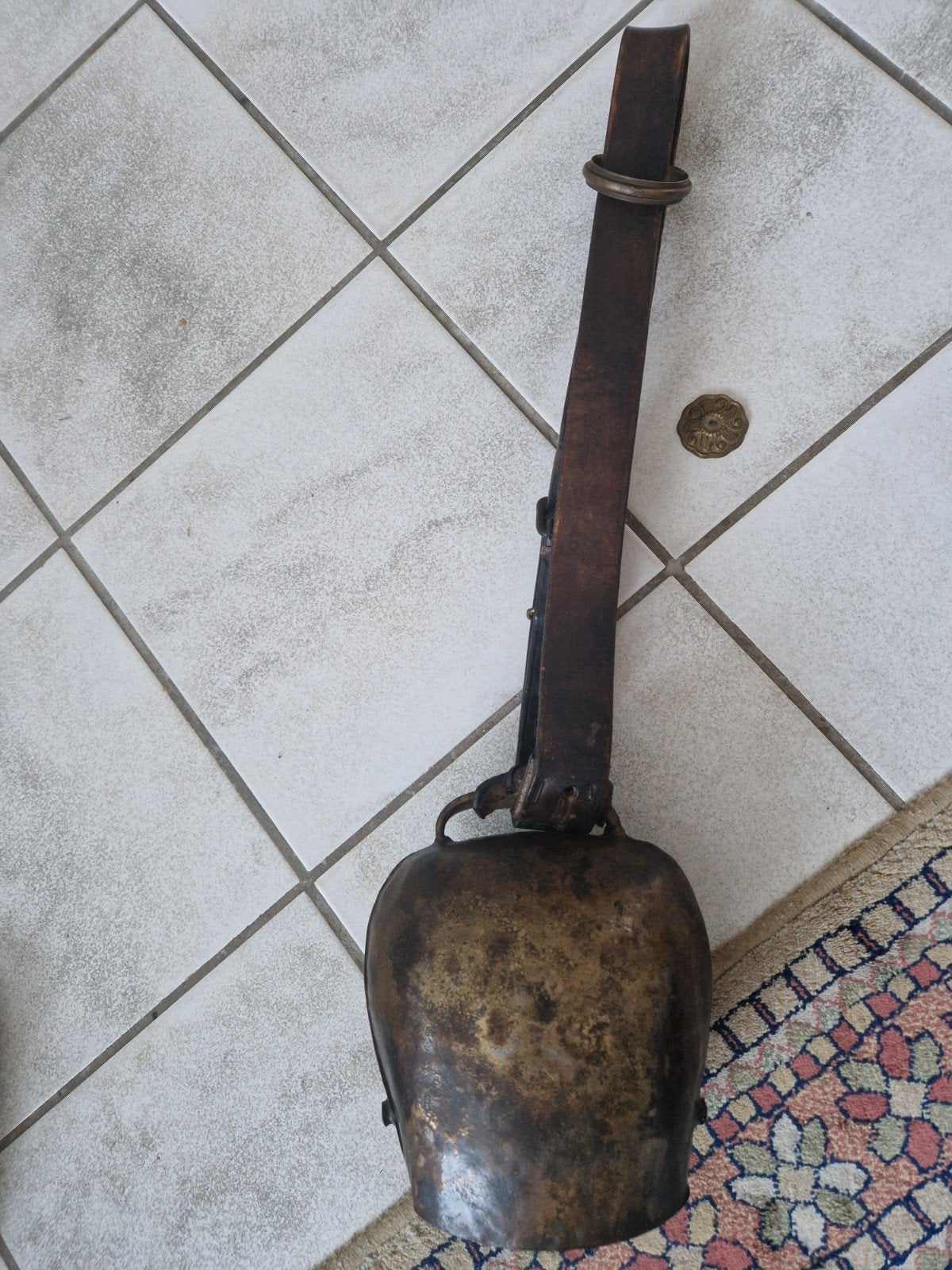 Antieke koeienbel met leren riem, Ophalen of Verzenden