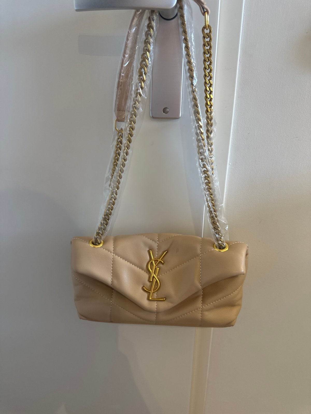 YSL Puffer Bag, Verzenden, Nieuw, Beige, Schoudertasje