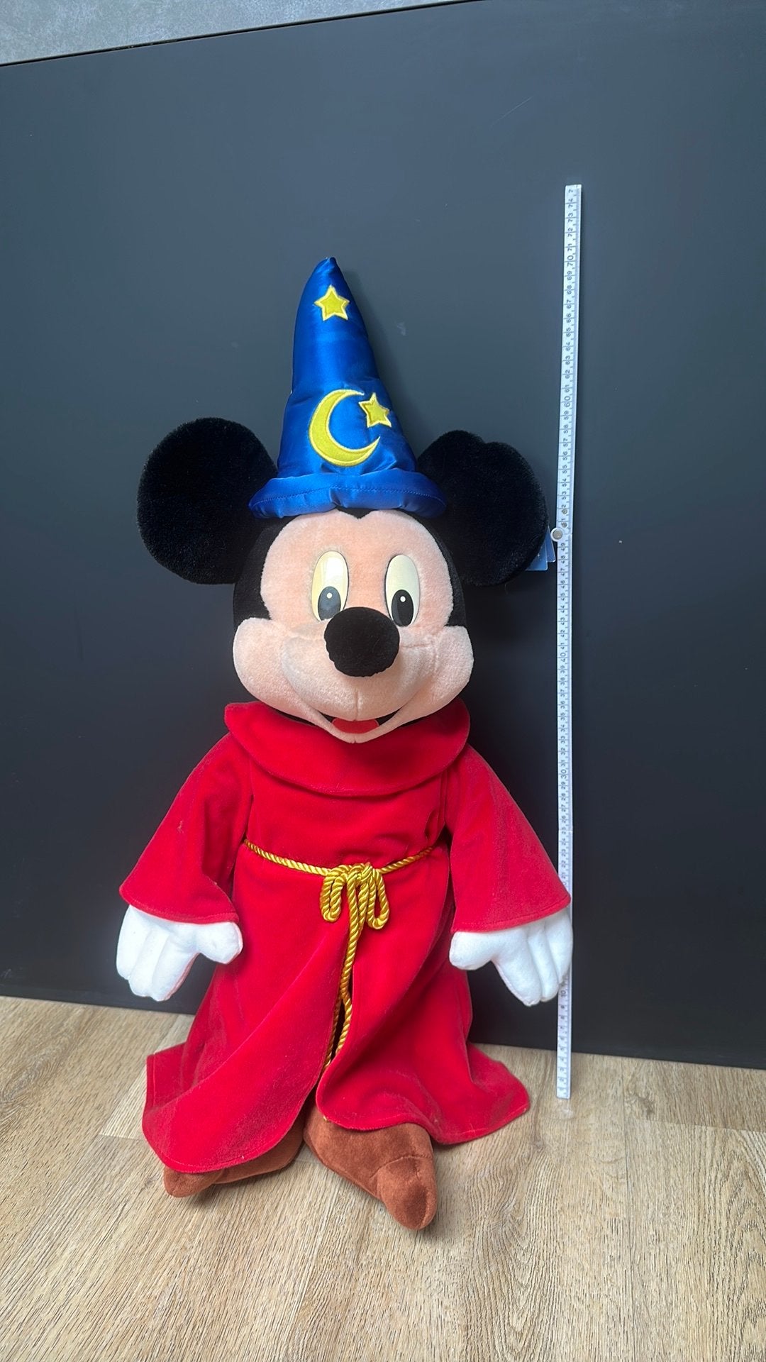 Grote Disneyland Paris Fantasia Mickey Mouse 75 cm met label, Ophalen of Verzenden, Mickey Mouse, Nieuw, Knuffel