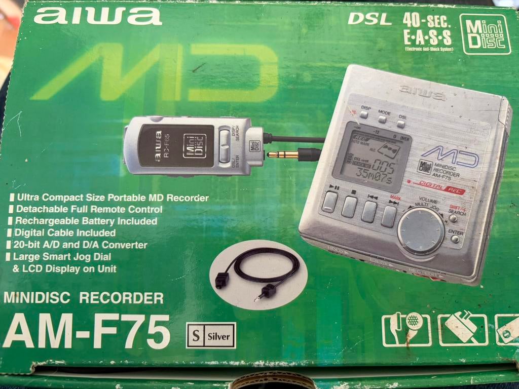 Aiwa minidisc, Audio, Tv en Foto, Walkmans, Discmans en Minidiscspelers, Ophalen of Verzenden, Minidisc-recorder