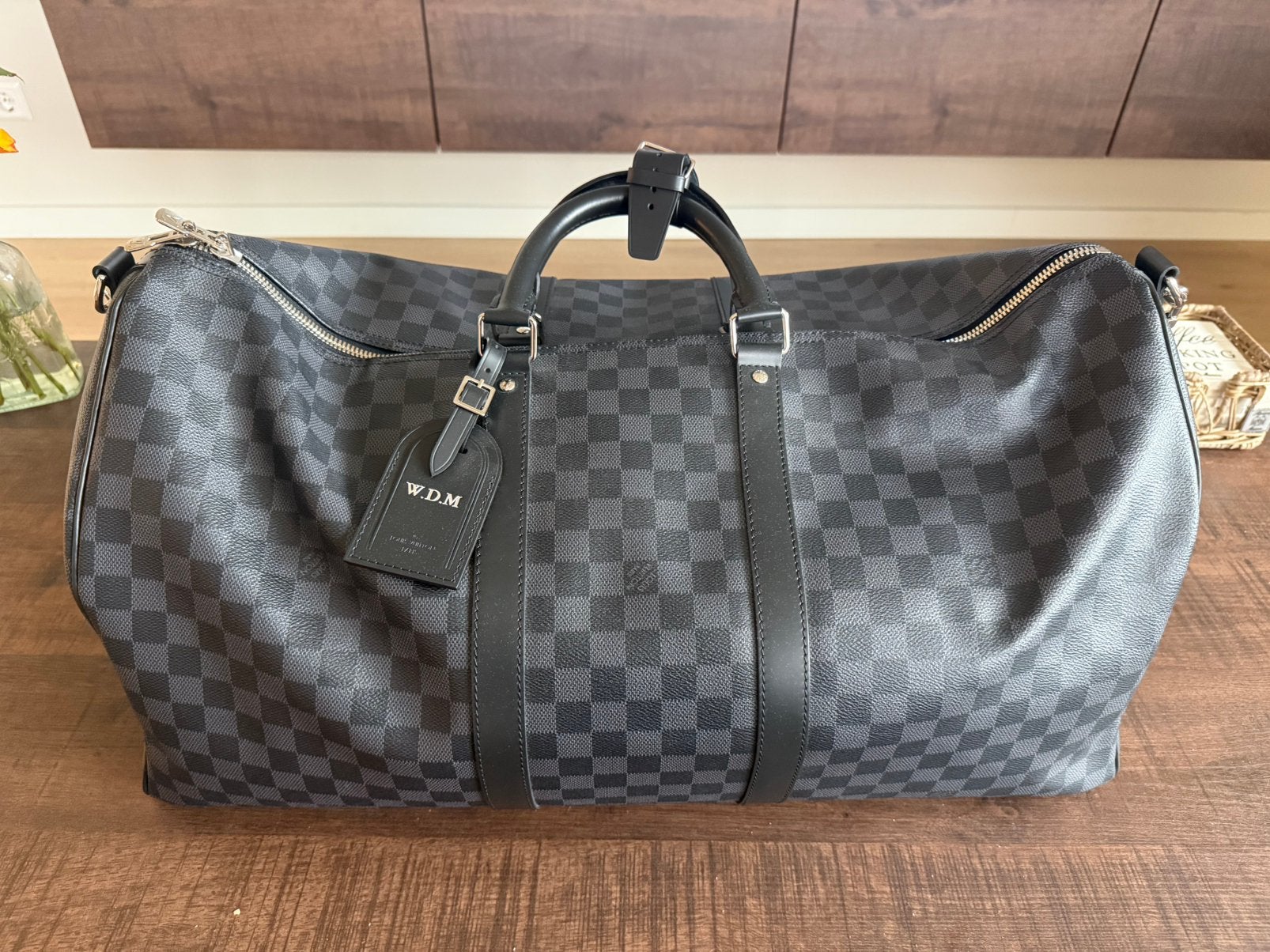 Keepall Bandoulière 55 / zgan / alle toebehoren aanwezig, 40 tot 60 cm, 30 cm of meer, Zwart, Minder dan 35 cm
