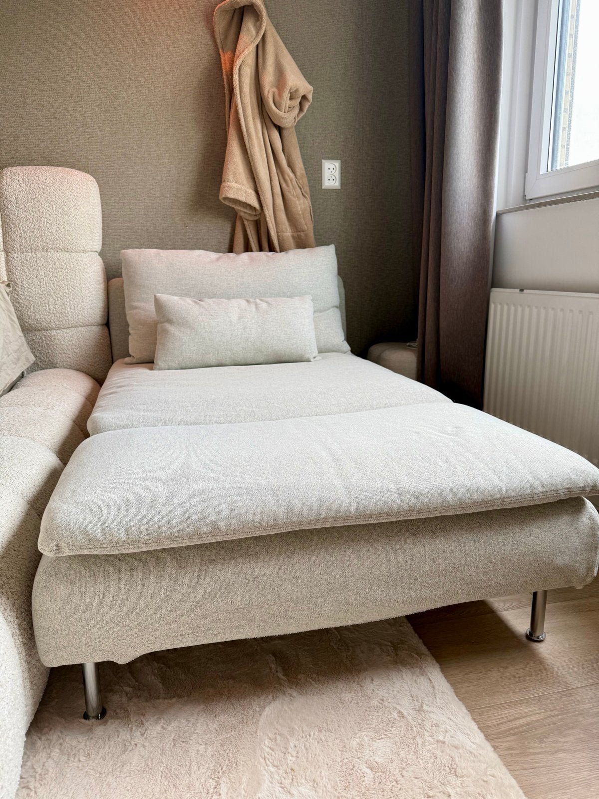 Chaise longue Gunnared beige (IKEA SÖDERHAMN), Huis en Inrichting, Ophalen, Eenpersoons, 125 tot 150 cm, Zo goed als nieuw