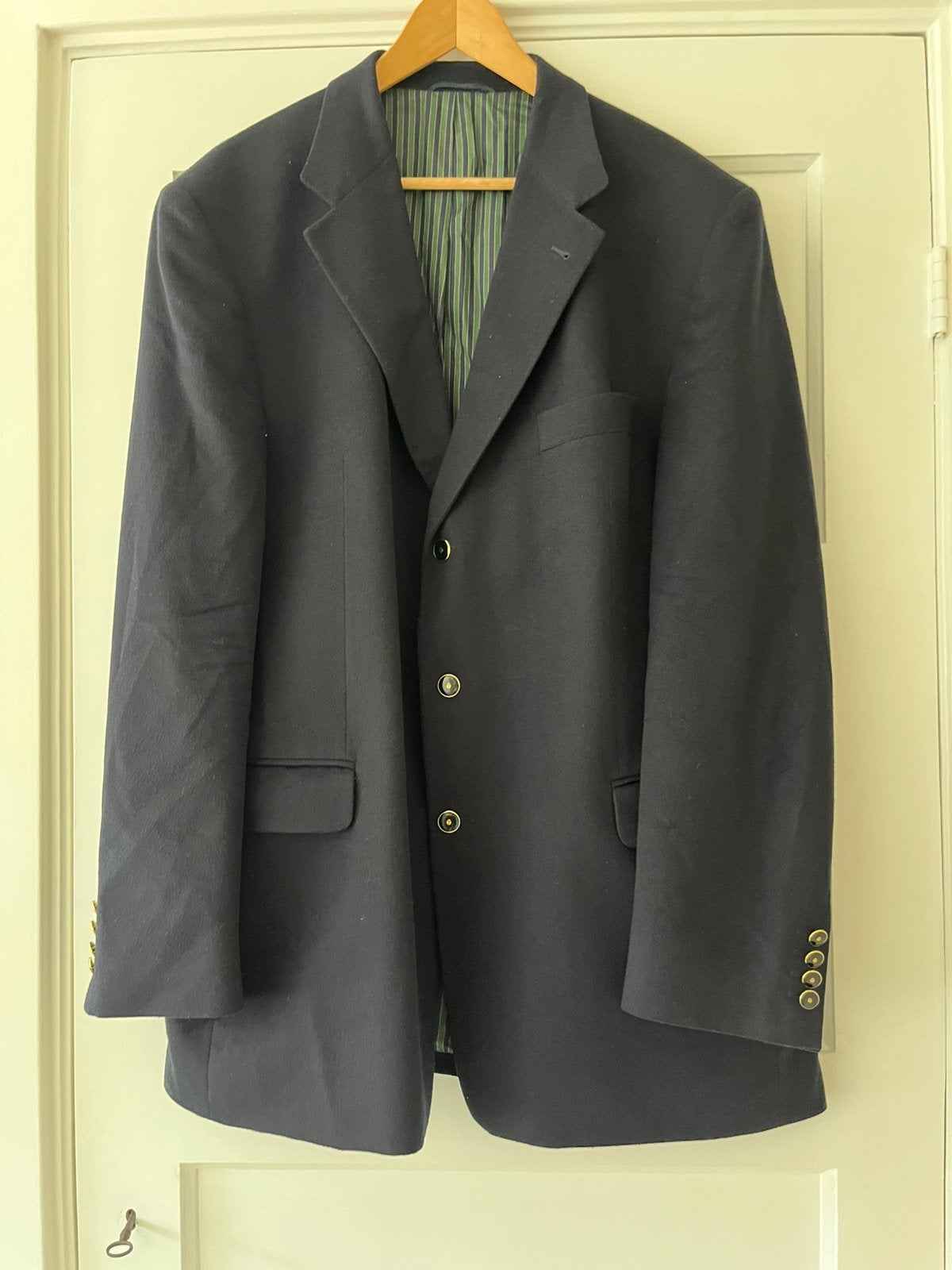 Donkerblauw colbert wol en kasjmier maat 60 Mayfair, Ophalen of Verzenden, Zo goed als nieuw, Overige maten, Blauw