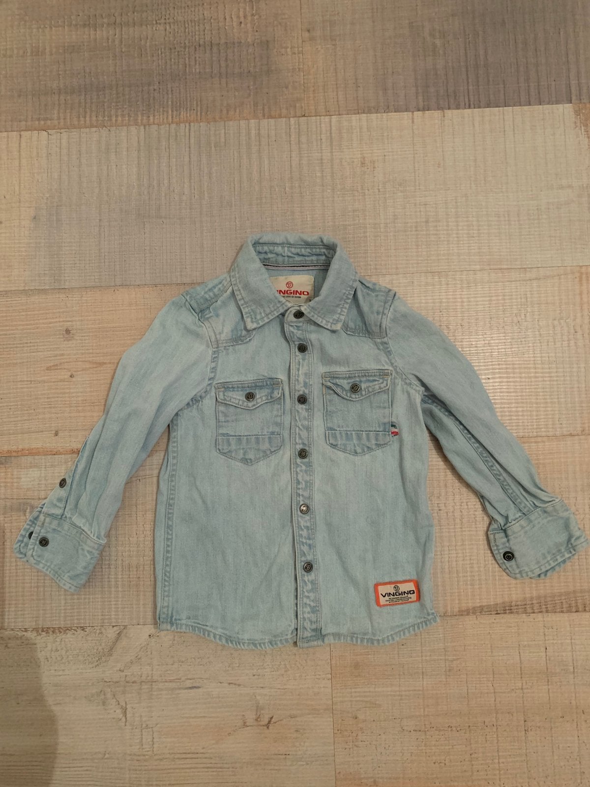 Vingino spijkerblouse maat 104, Ophalen of Verzenden, Zo goed als nieuw, Jongen, Jas