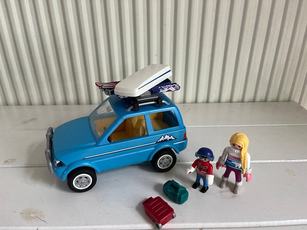 Playmobil auto 4x4 met dakkoffer 9281, Complete set, Voertuig, Zo goed als nieuw, Family fun