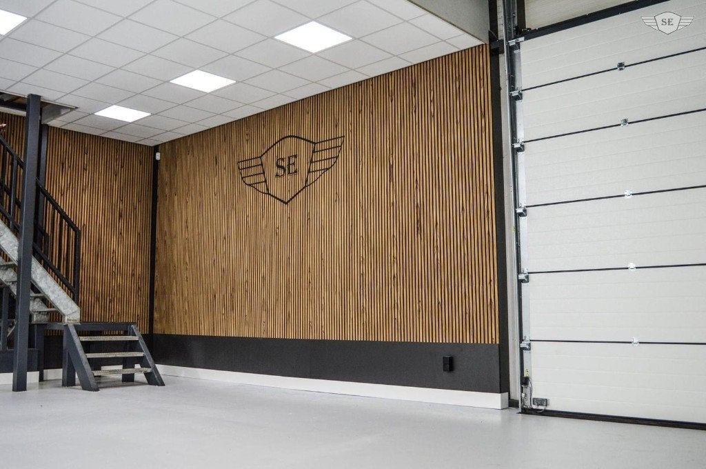 Akoestische wandpanelen 280 of 300 cm in rustiek teak, Huis en Inrichting, Woonaccessoires | Wanddecoraties, Hout, Nieuw, Ophalen of Verzenden