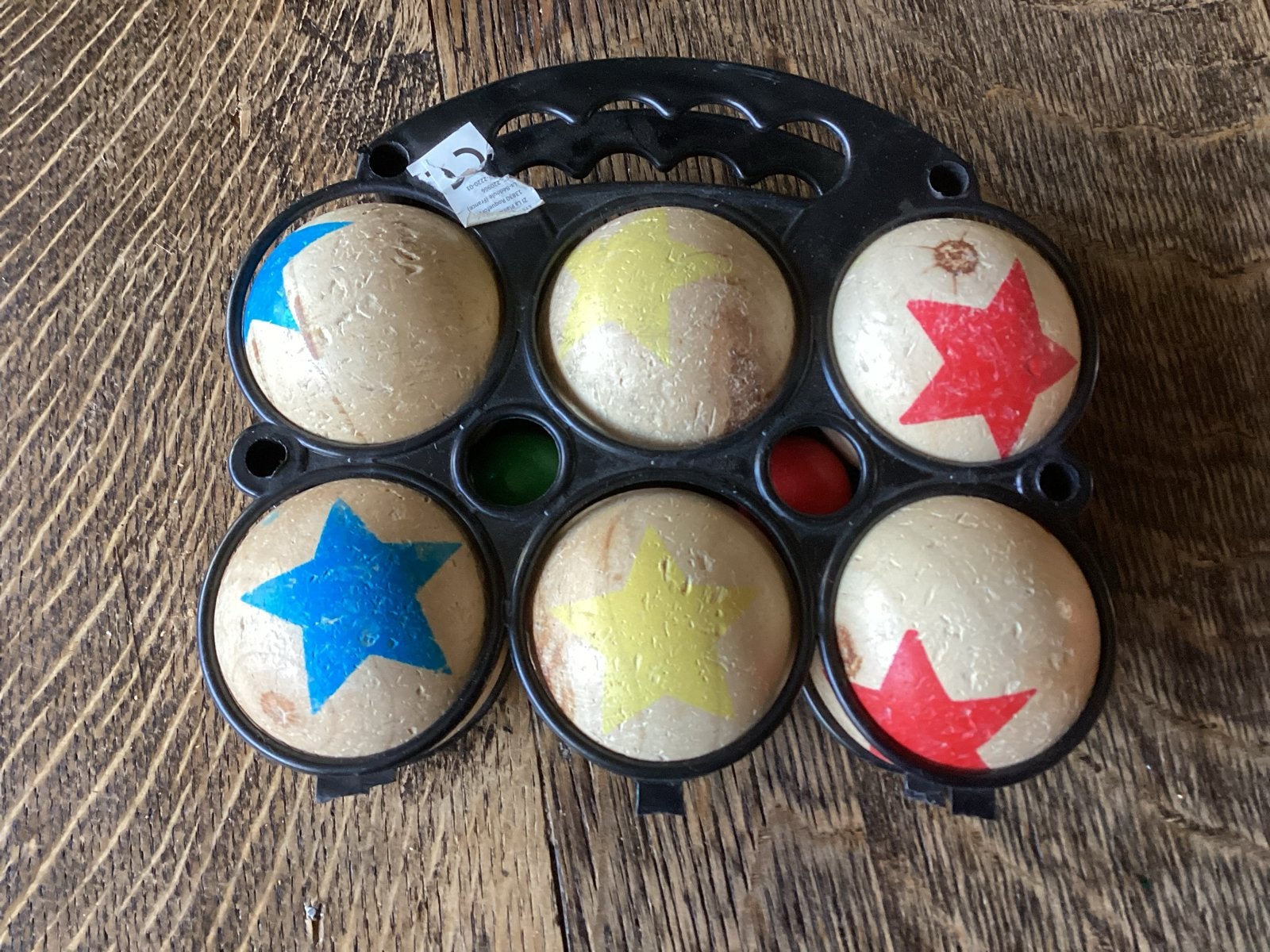 Jeu de boules set ( lichte ballen) voor, € 5, Drie of vier spelers, Ophalen of Verzenden, Gebruikt
