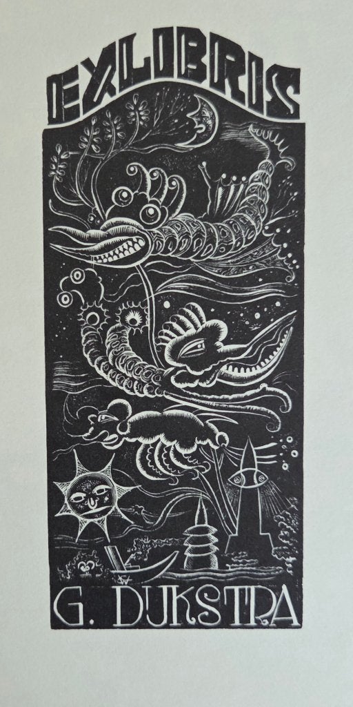 Exlibris / Ex libris Cor de Wolff, fabeldieren en kosmos, Verzenden