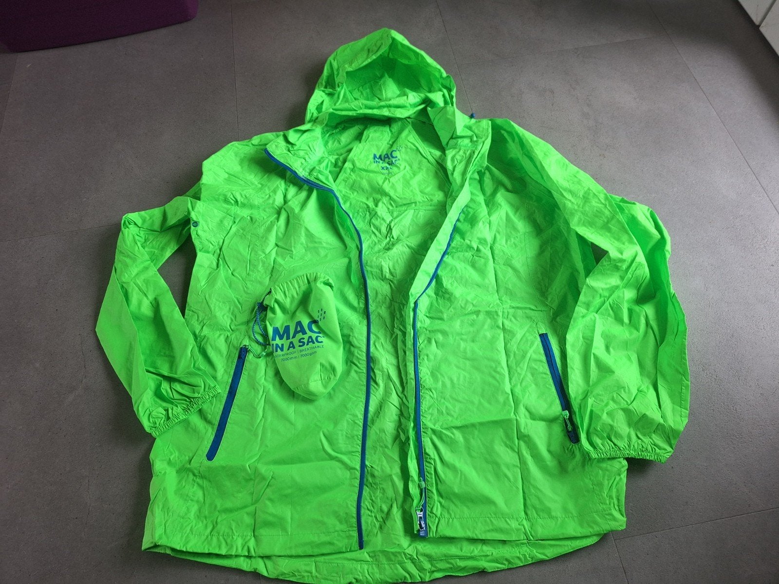 Mac in a Sac Jacket regenjas maat XXL neon green, Ophalen of Verzenden, Nieuw, Regenjas, Heren