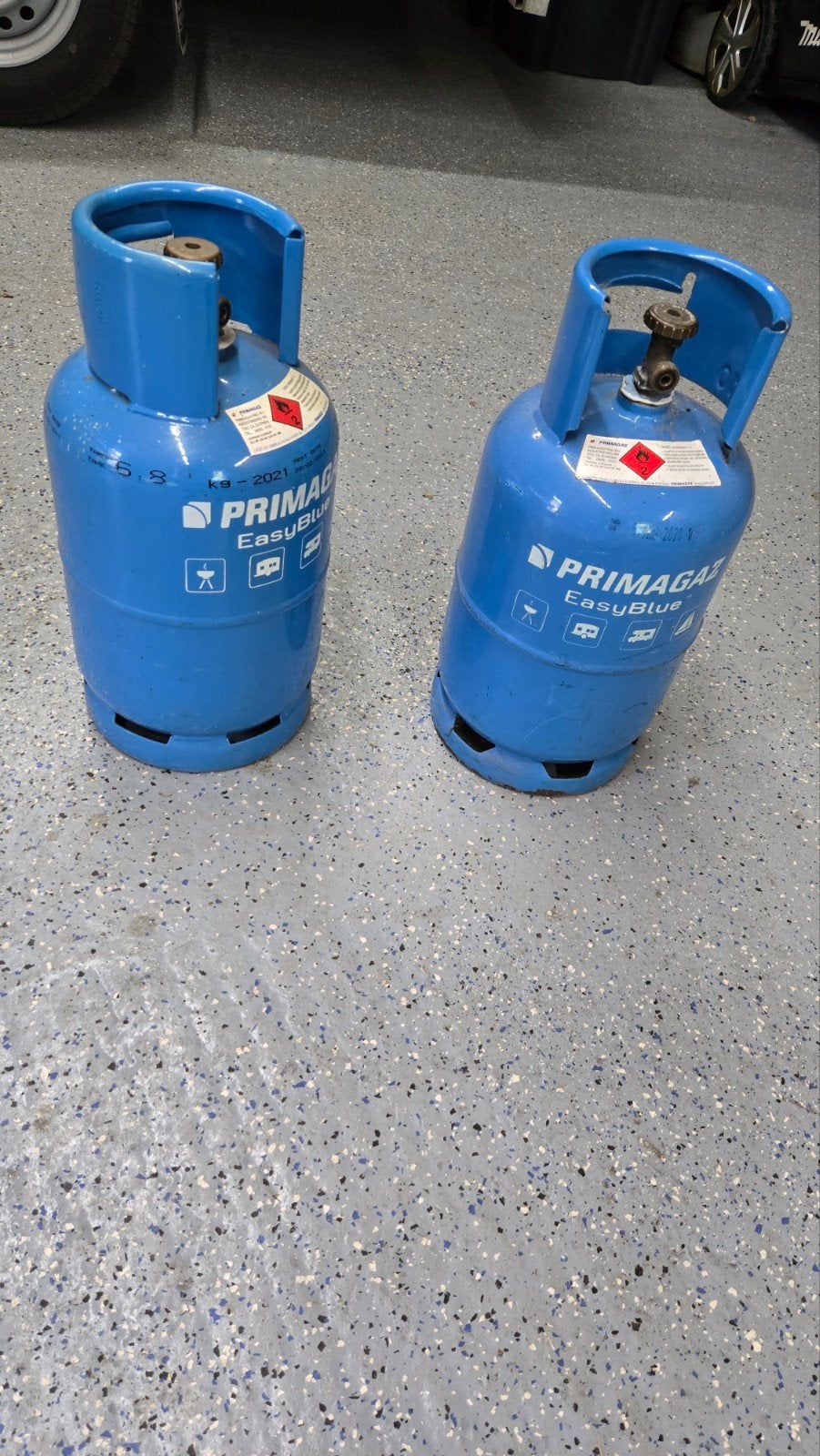 2 Primagaz easyblue  gasflessen, Caravans en Kamperen, Kampeeraccessoires, Ophalen