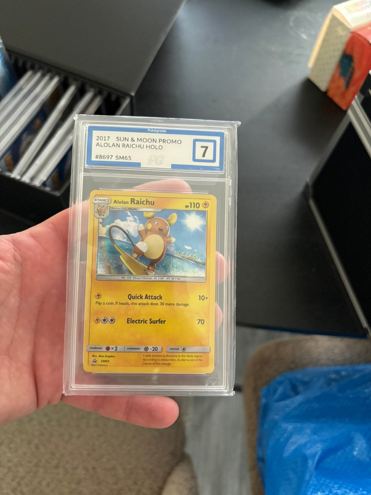 Raichu slab, Ophalen of Verzenden, Zo goed als nieuw, Meerdere kaarten, Foil