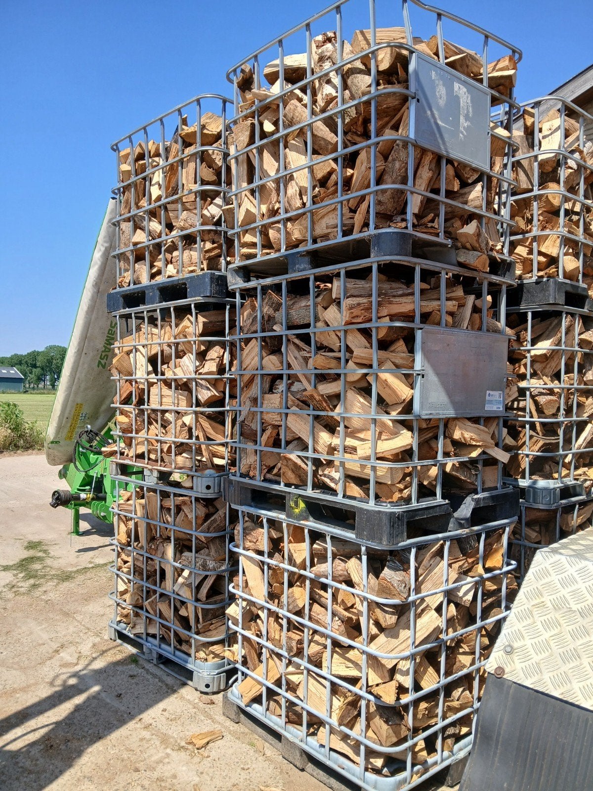 Kachelhout haardhout hardhout mix, Tuin en Terras, Haardhout, 6 m³ of meer, Ophalen, Overige houtsoorten, Blokken