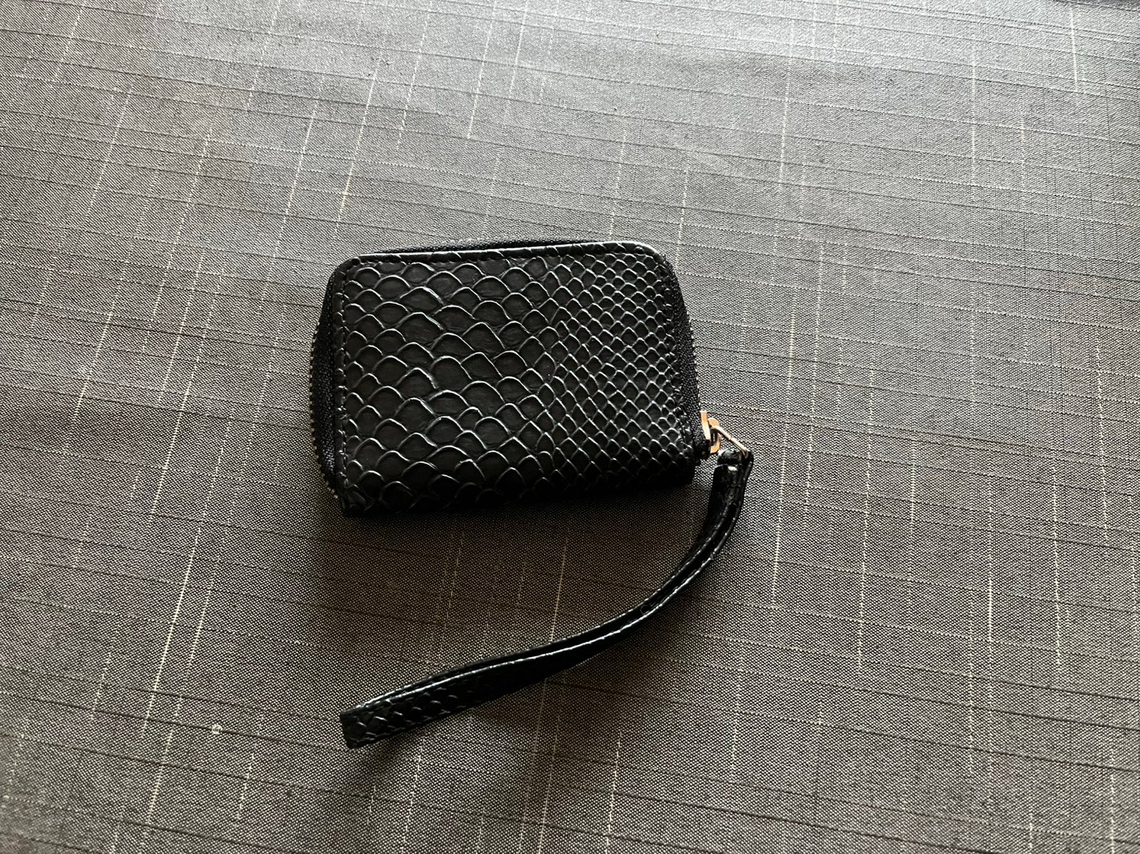 Atmosphere kleine Portemonnee rits zwart croco 10x7, Ophalen of Verzenden, Zo goed als nieuw, Zwart