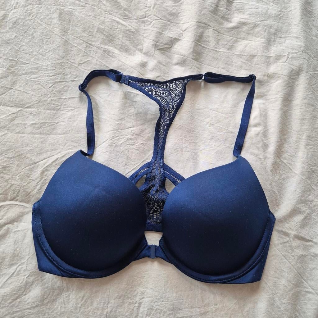 Victoria's Secret push up beha donkerblauw 70C, Kleding | Dames, Ondergoed en Lingerie, Victoria's Secret, Verzenden, Blauw, BH