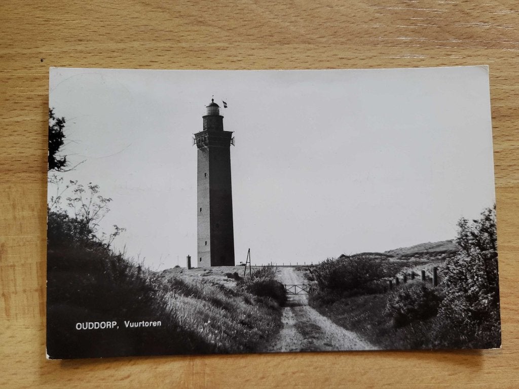 ansicht OUDDORP Vuurtoren, Verzamelen, Ophalen of Verzenden, Voor 1920, Zuid-Holland