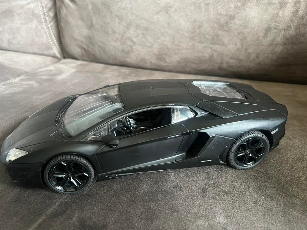Zwarte Lamborghini Aventador Schaal 1:16 Modelauto, Ophalen of Verzenden, Gebruikt, Auto, Overige merken