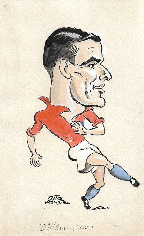 UNIEK 12 groot formaat voetbal karikaturen Nederlands Elftal, Ophalen, Overige binnenlandse clubs, Overige typen
