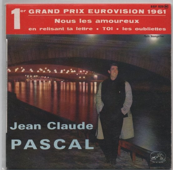 Eur. Songfestival- Jean Claude Pascal- Nous les Amoureux, 7 inch, Ophalen of Verzenden, Zo goed als nieuw, Pop