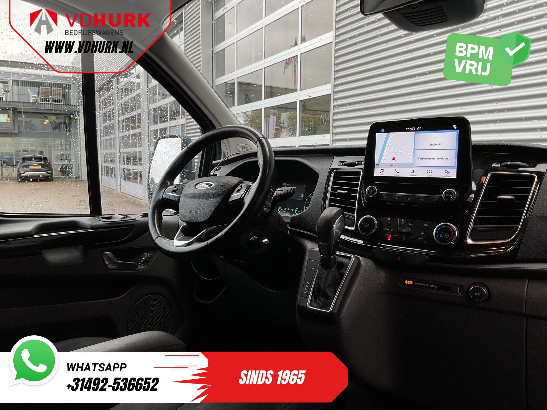 Ford Transit Custom 2.0 TDCI 170 pk Aut. L2 Limited DC Dubbe, Stof, Gebruikt, Euro 6, 4 cilinders