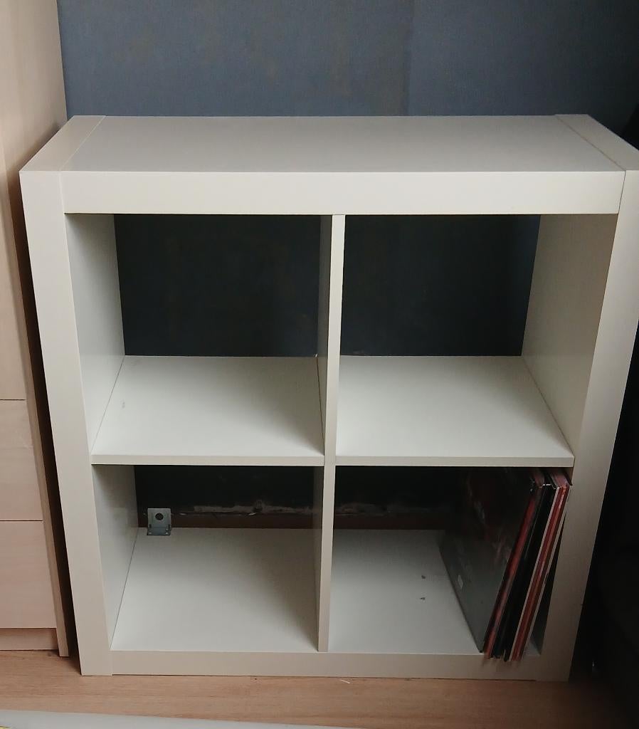 Ikea Kallax Vakkenkast (4) , Wit, Huis en Inrichting, Kasten | Boekenkasten, Ophalen, Met plank(en), Gebruikt, 50 tot 100 cm