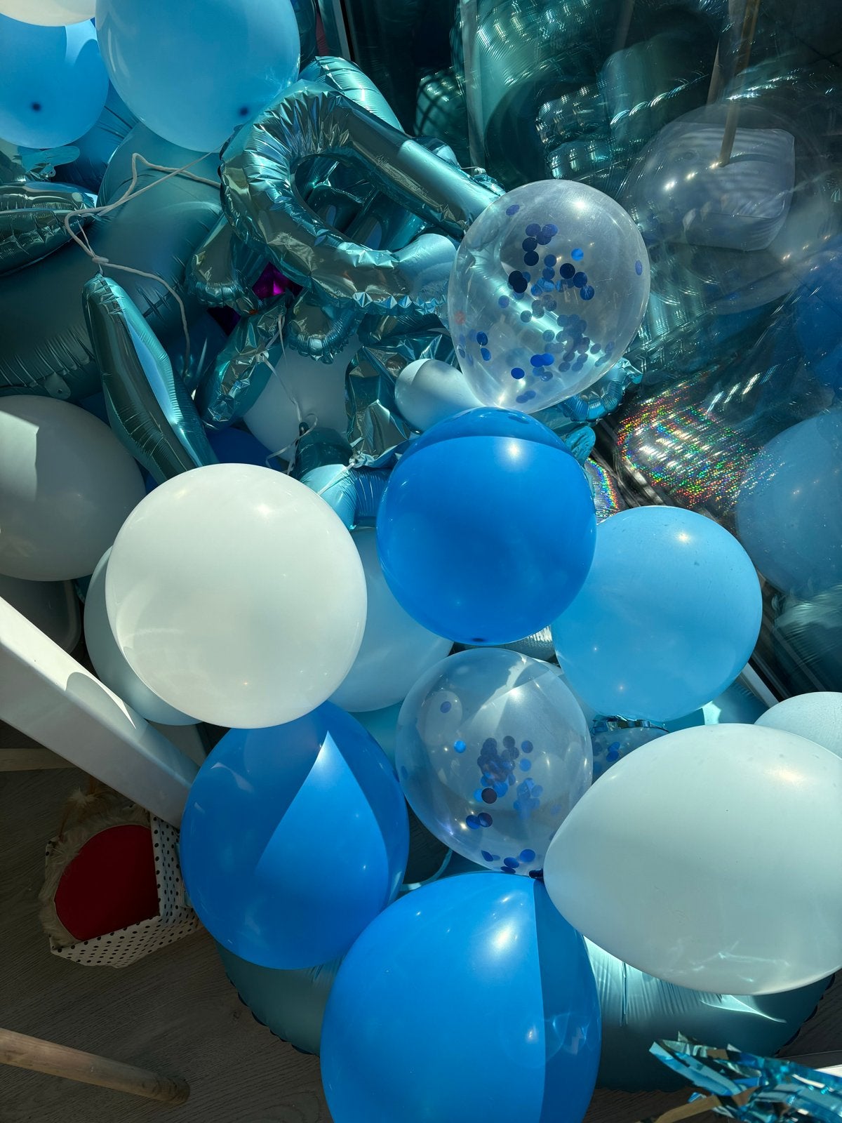 Gratis blauwe ballonnen voor feestjes en decoratie, Ophalen, Gebruikt, Versiering, Verjaardag