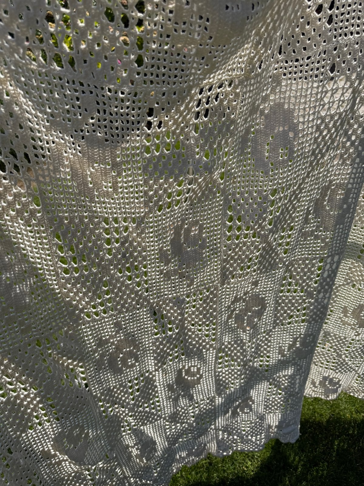 Vintage gehaakt sprei met rozenpatroon, Ophalen of Verzenden