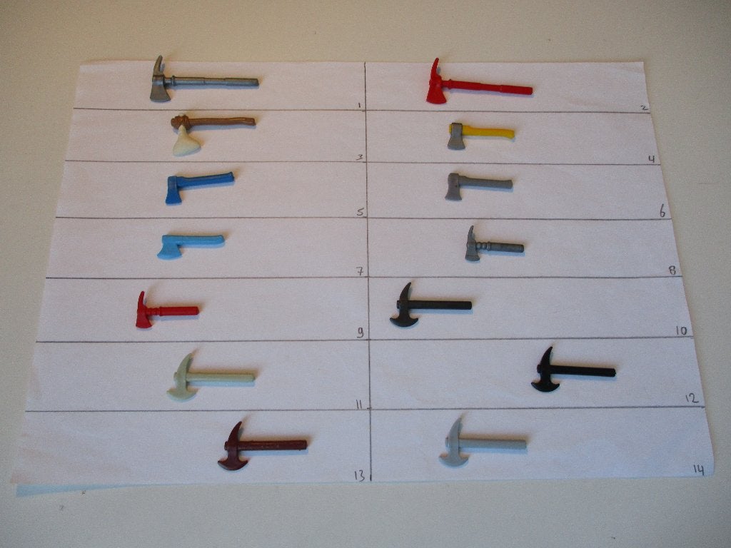 playmobil onderdelen hakbijlen, Losse onderdelen, Overige typen, Ophalen of Verzenden, Zo goed als nieuw