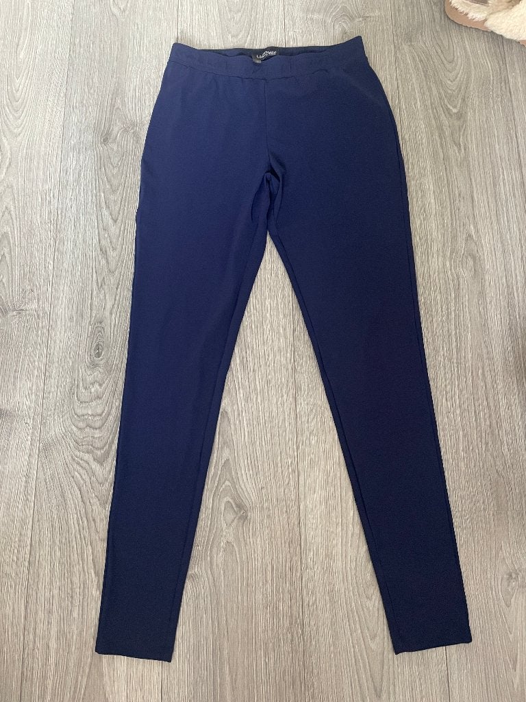 LaDress by Simone basic blauwe travelstof legging broek mt M, Maat 38/40 (M), Blauw, Ophalen of Verzenden, Zo goed als nieuw