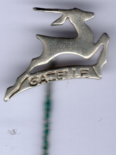 Gazelle zilverkleurig fietsen speldje ( G_136), Ophalen of Verzenden, Nieuw, Transport, Speldje of Pin